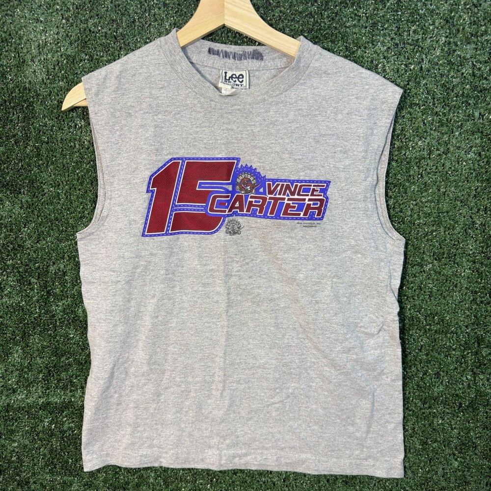 Vintage Lee Sports Toronto Raptors Tank Youth L NBA Basketball Vince Carter Y2K